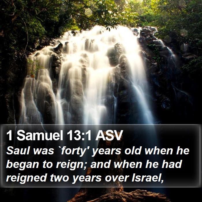 1 Samuel 13:1 ASV Bible Study