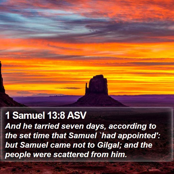 1 Samuel 13:8 ASV Bible Study