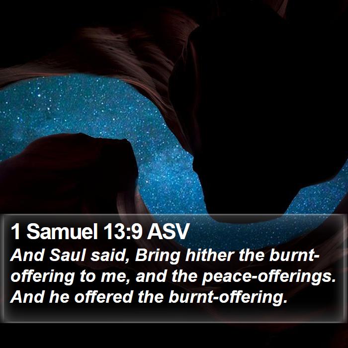 1 Samuel 13:9 ASV Bible Study