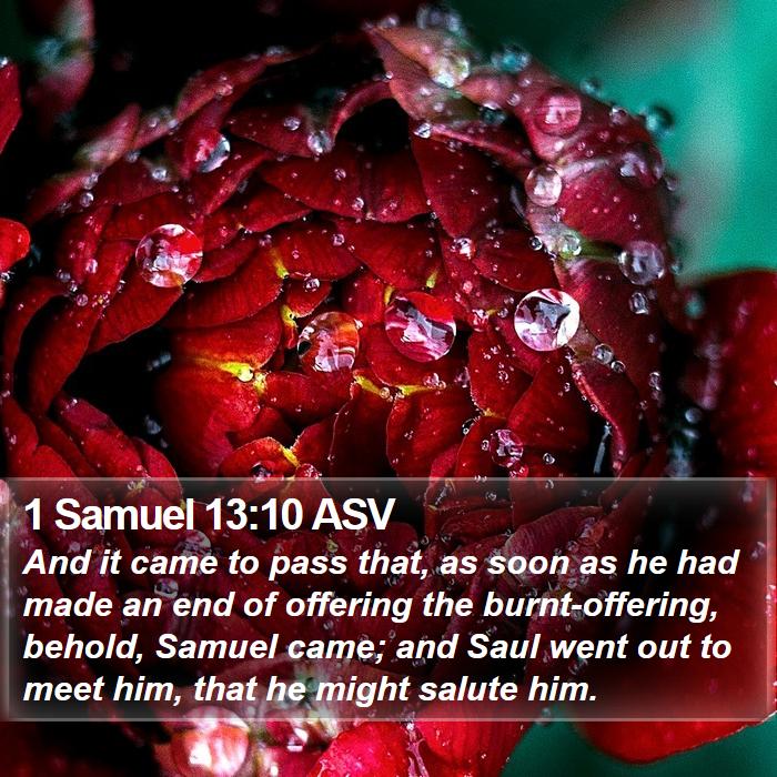 1 Samuel 13:10 ASV Bible Study