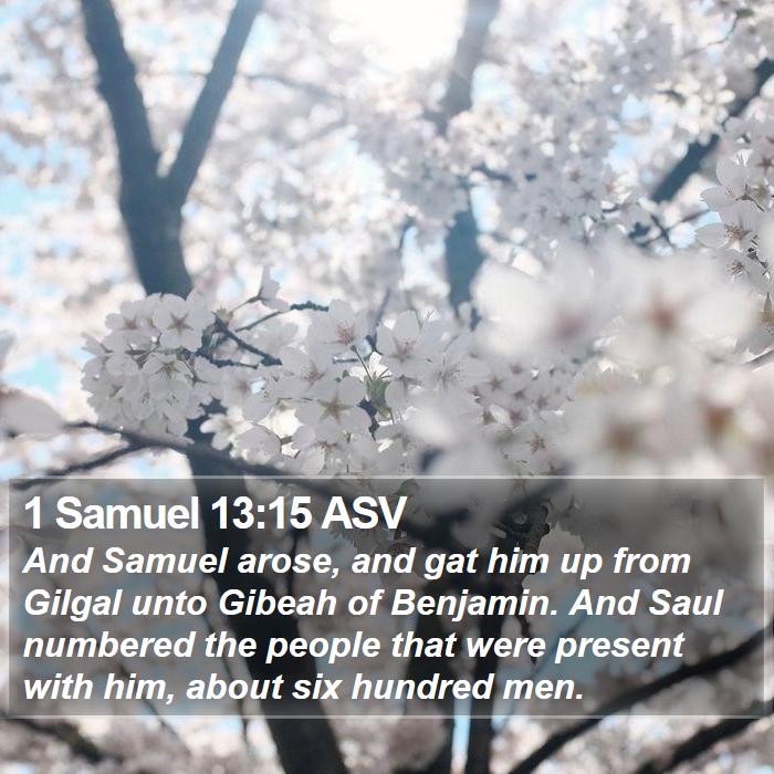 1 Samuel 13:15 ASV Bible Study