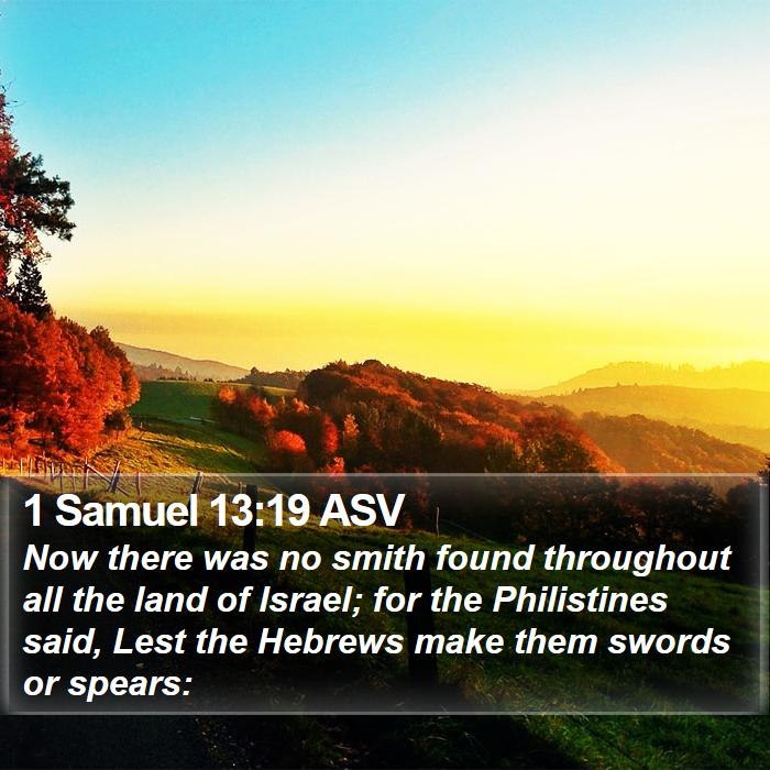 1 Samuel 13:19 ASV Bible Study