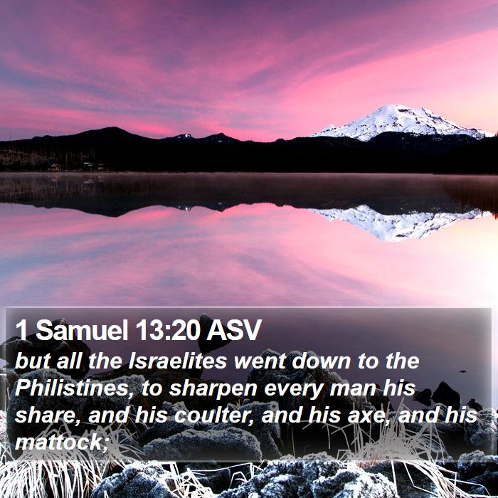 1 Samuel 13:20 ASV Bible Study