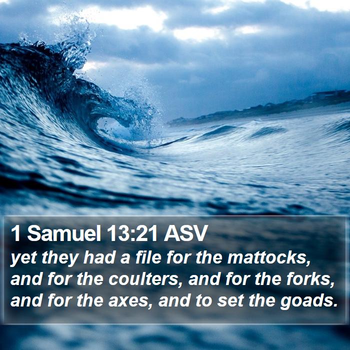 1 Samuel 13:21 ASV Bible Study