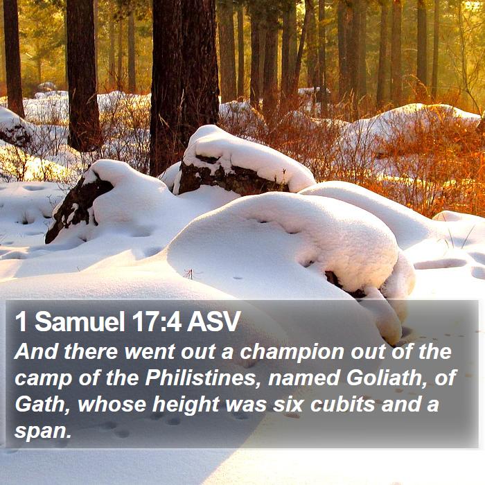 1 Samuel 17:4 ASV Bible Study