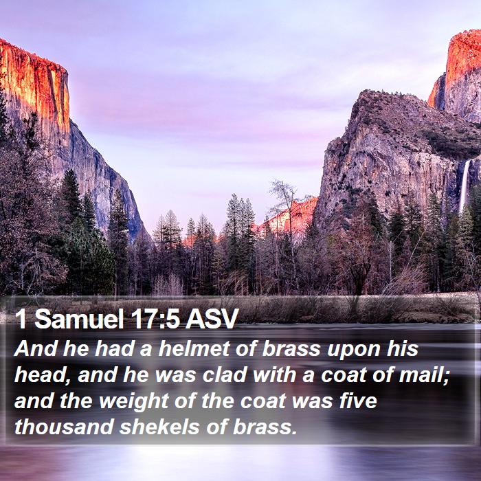 1 Samuel 17:5 ASV Bible Study