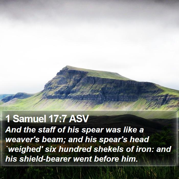 1 Samuel 17:7 ASV Bible Study