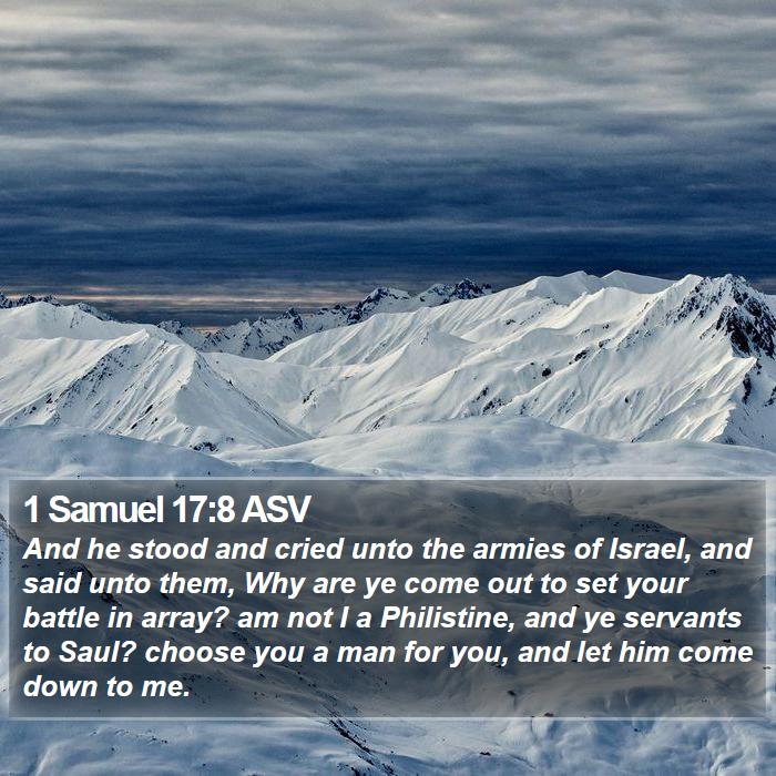 1 Samuel 17:8 ASV Bible Study