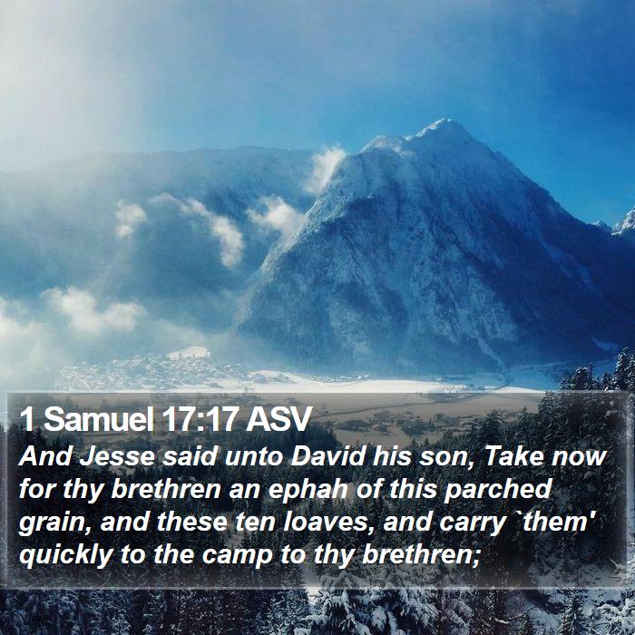 1 Samuel 17:17 ASV Bible Study