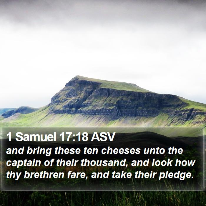 1 Samuel 17:18 ASV Bible Study