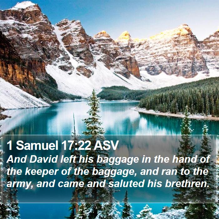 1 Samuel 17:22 ASV Bible Study