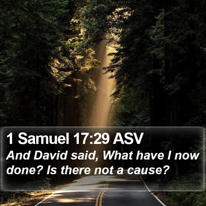 1 Samuel 17:29 ASV Bible Study