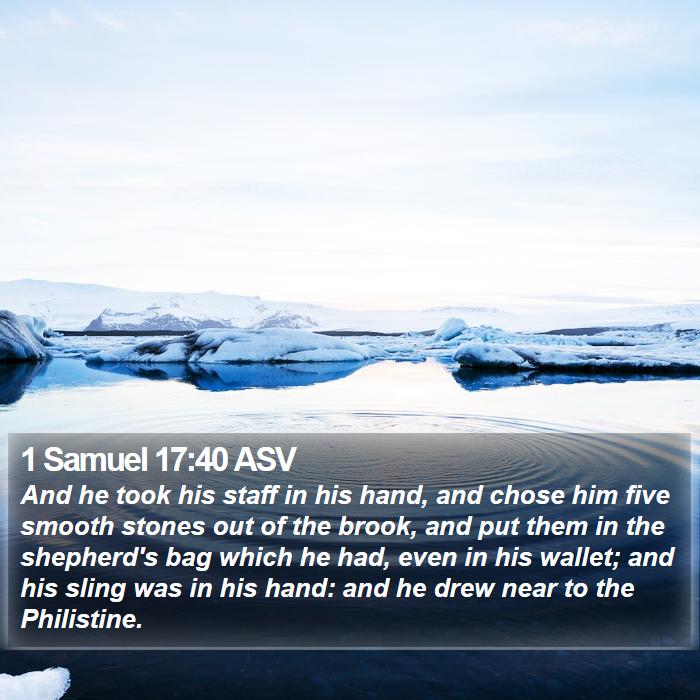 1 Samuel 17:40 ASV Bible Study