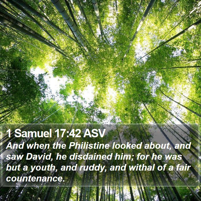 1 Samuel 17:42 ASV Bible Study