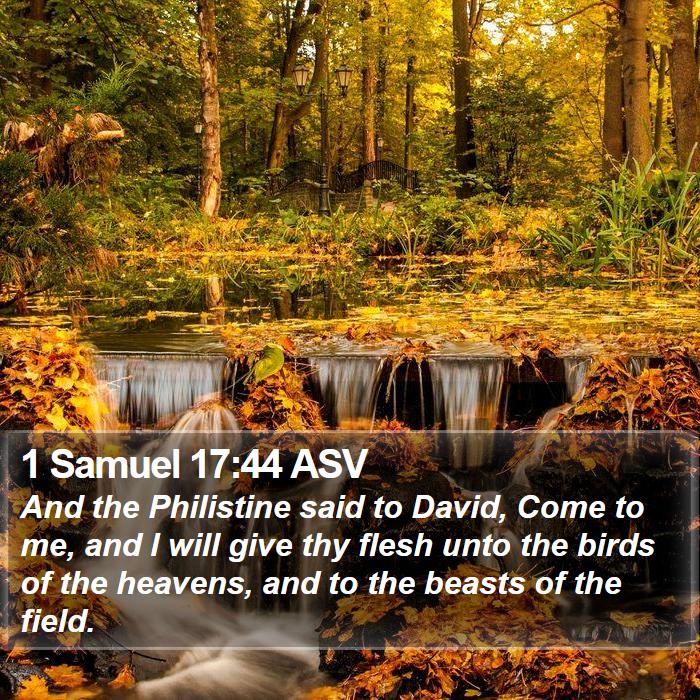 1 Samuel 17:44 ASV Bible Study