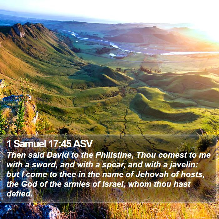 1 Samuel 17:45 ASV Bible Study