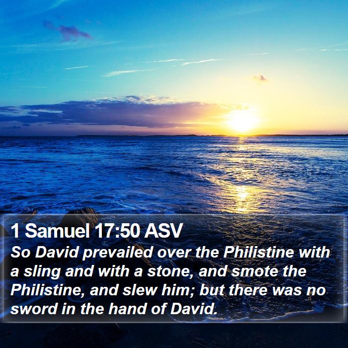 1 Samuel 17:50 ASV Bible Study