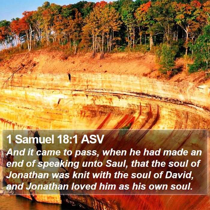 1 Samuel 18:1 ASV Bible Study