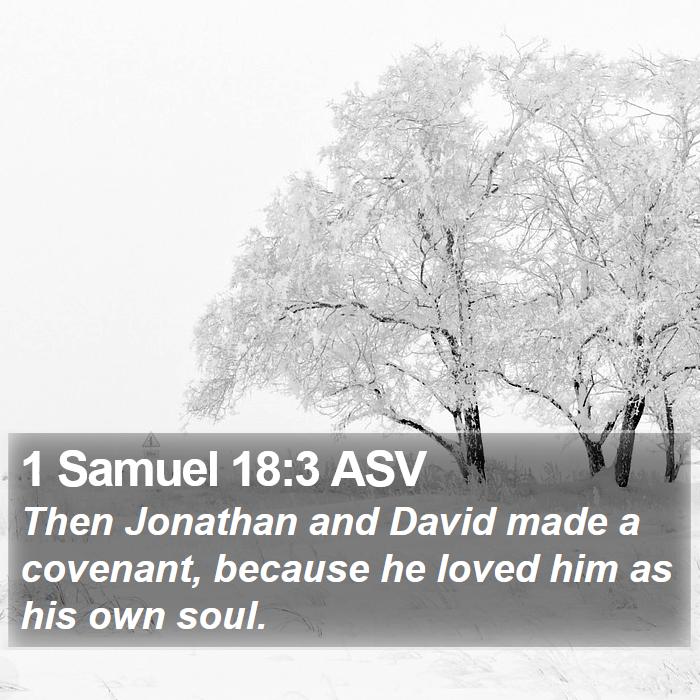 1 Samuel 18:3 ASV Bible Study