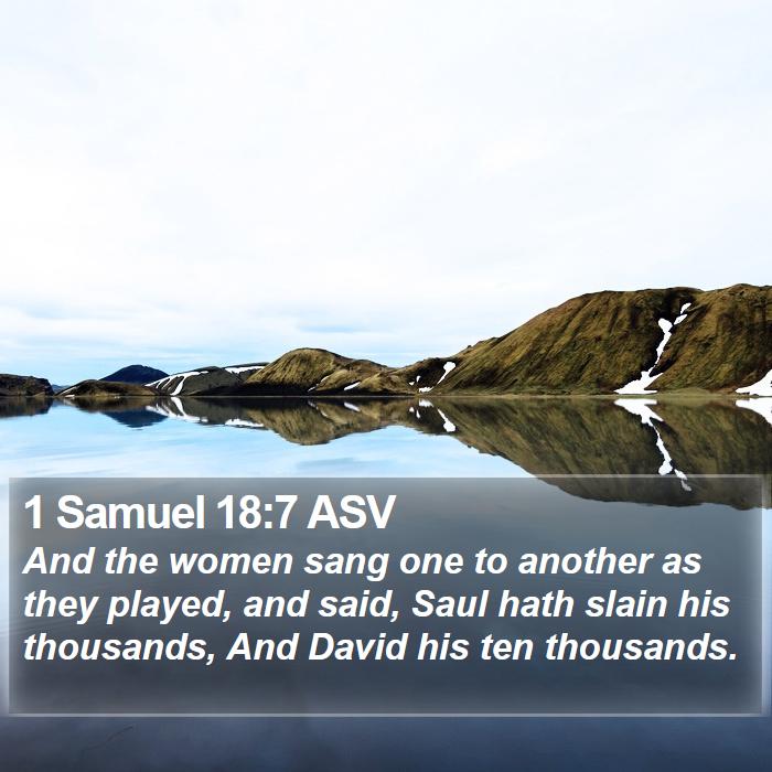 1 Samuel 18:7 ASV Bible Study