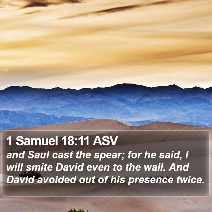 1 Samuel 18:11 ASV Bible Study