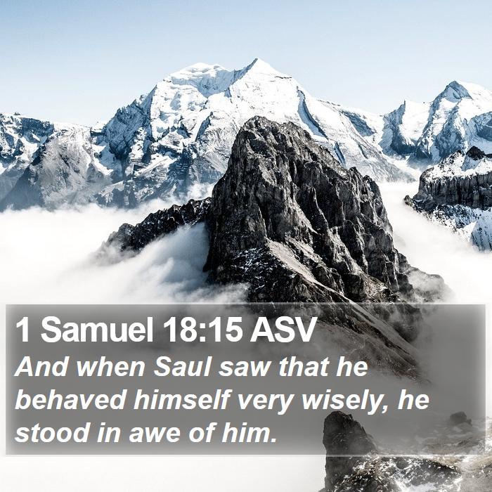 1 Samuel 18:15 ASV Bible Study