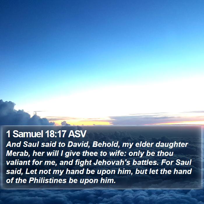 1 Samuel 18:17 ASV Bible Study