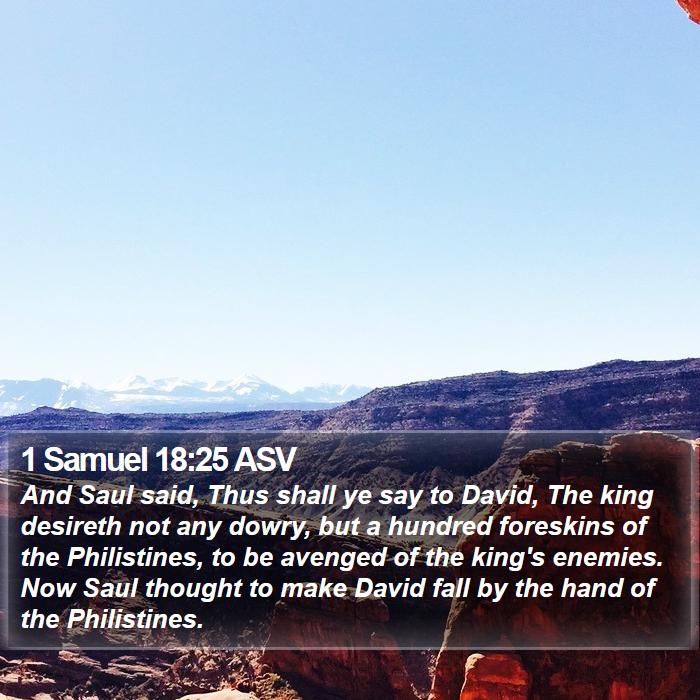 1 Samuel 18:25 ASV Bible Study