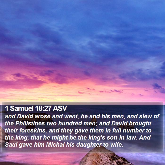 1 Samuel 18:27 ASV Bible Study