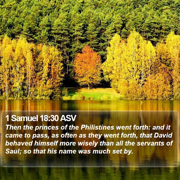 1 Samuel 18:30 ASV Bible Study