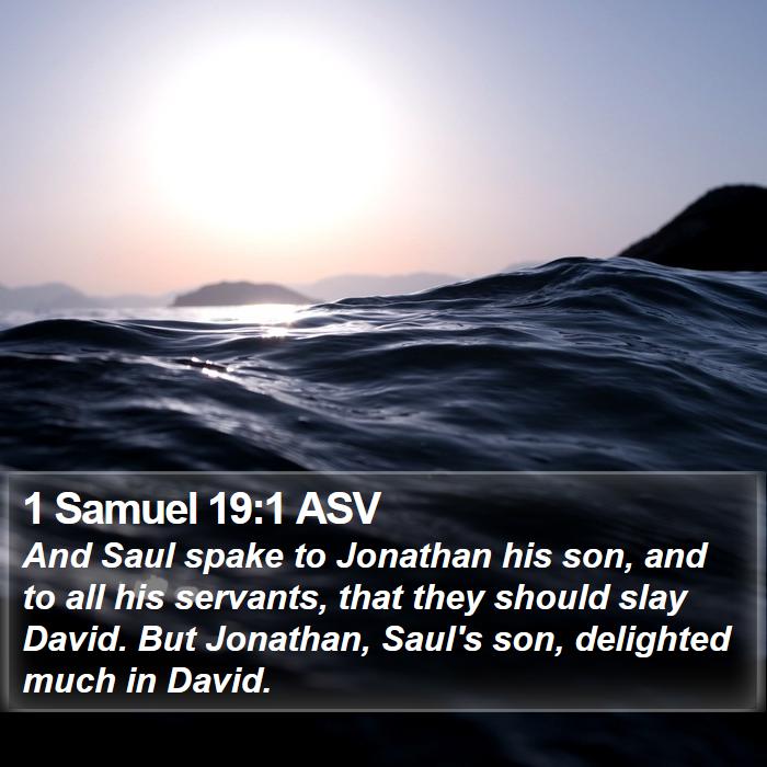 1 Samuel 19:1 ASV Bible Study