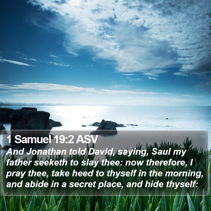 1 Samuel 19:2 ASV Bible Study