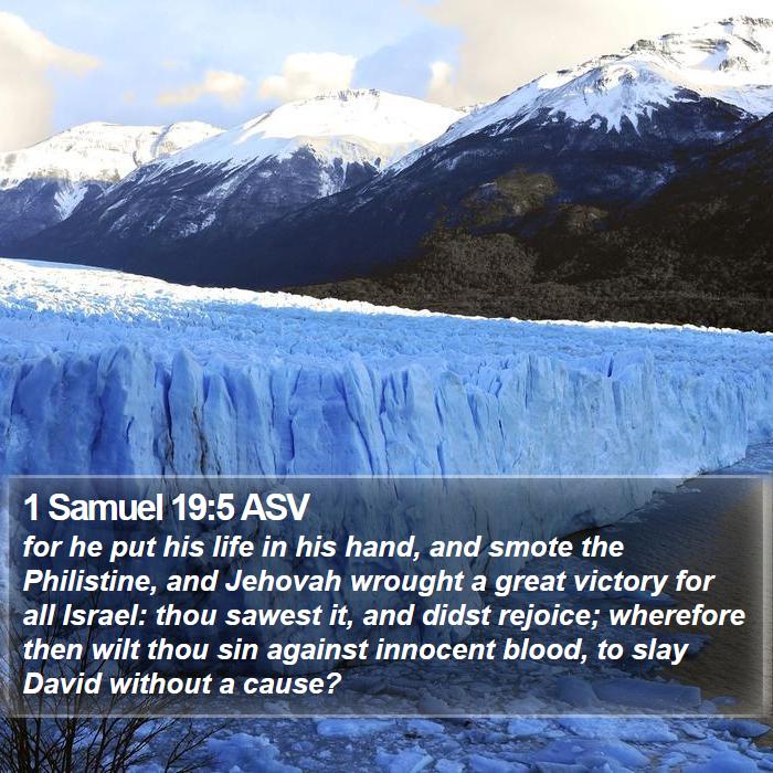 1 Samuel 19:5 ASV Bible Study