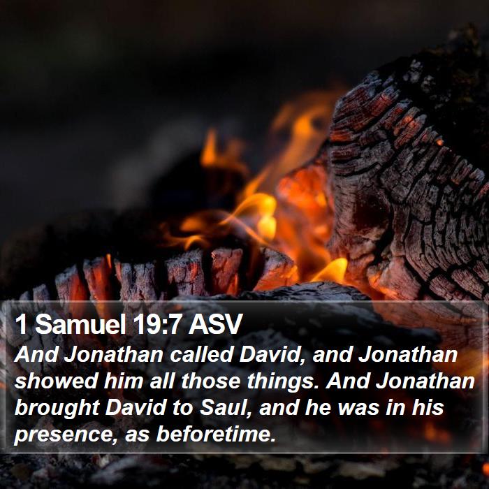 1 Samuel 19:7 ASV Bible Study