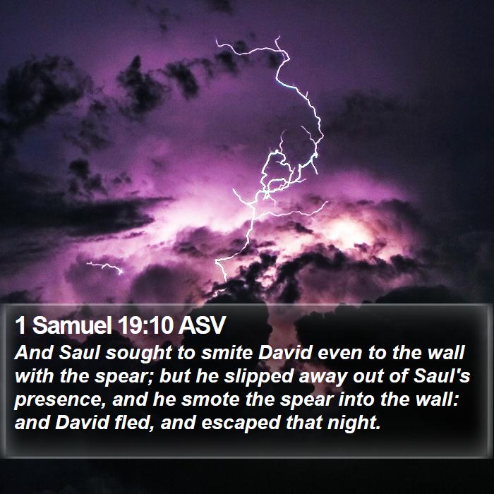 1 Samuel 19:10 ASV Bible Study