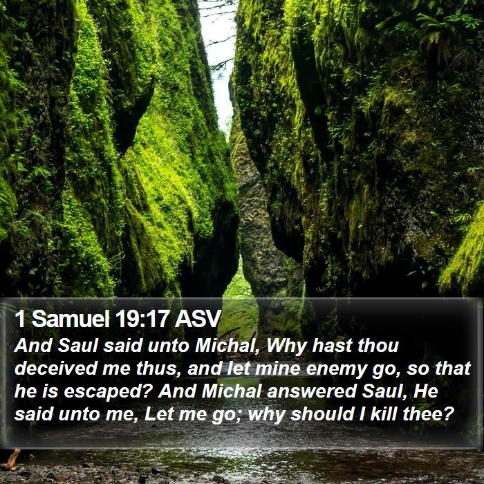 1 Samuel 19:17 ASV Bible Study