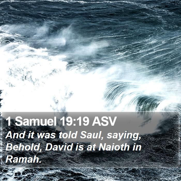 1 Samuel 19:19 ASV Bible Study