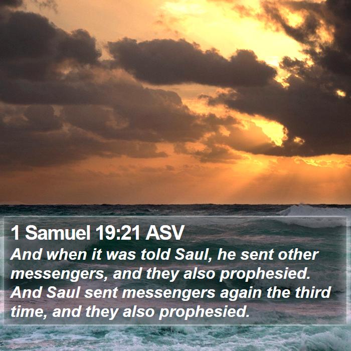 1 Samuel 19:21 ASV Bible Study