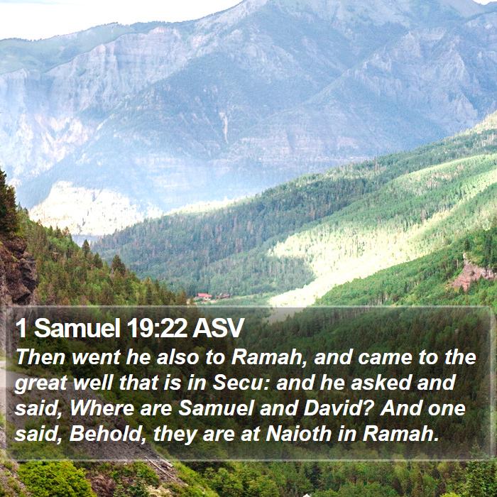 1 Samuel 19:22 ASV Bible Study