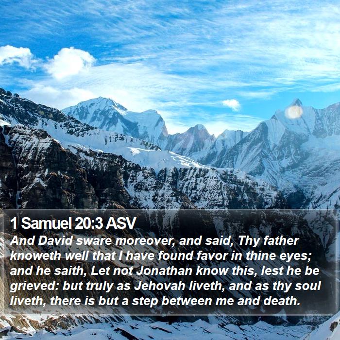 1 Samuel 20:3 ASV Bible Study