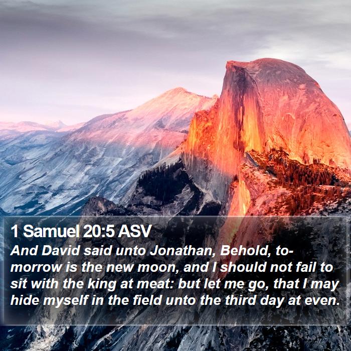 1 Samuel 20:5 ASV Bible Study