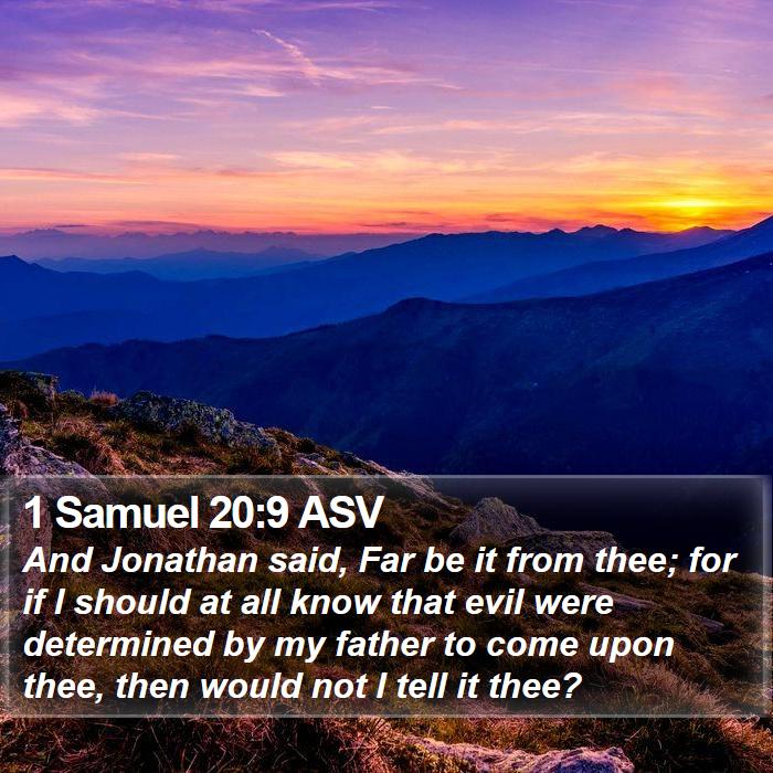 1 Samuel 20:9 ASV Bible Study