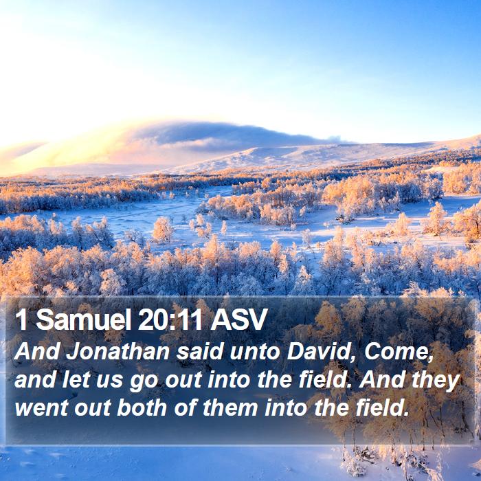 1 Samuel 20:11 ASV Bible Study