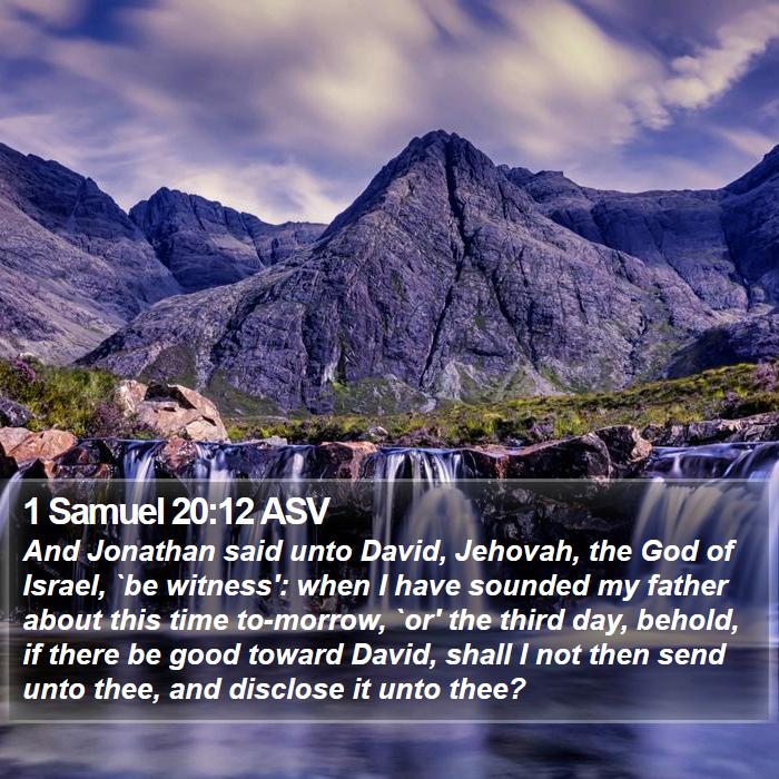 1 Samuel 20:12 ASV Bible Study