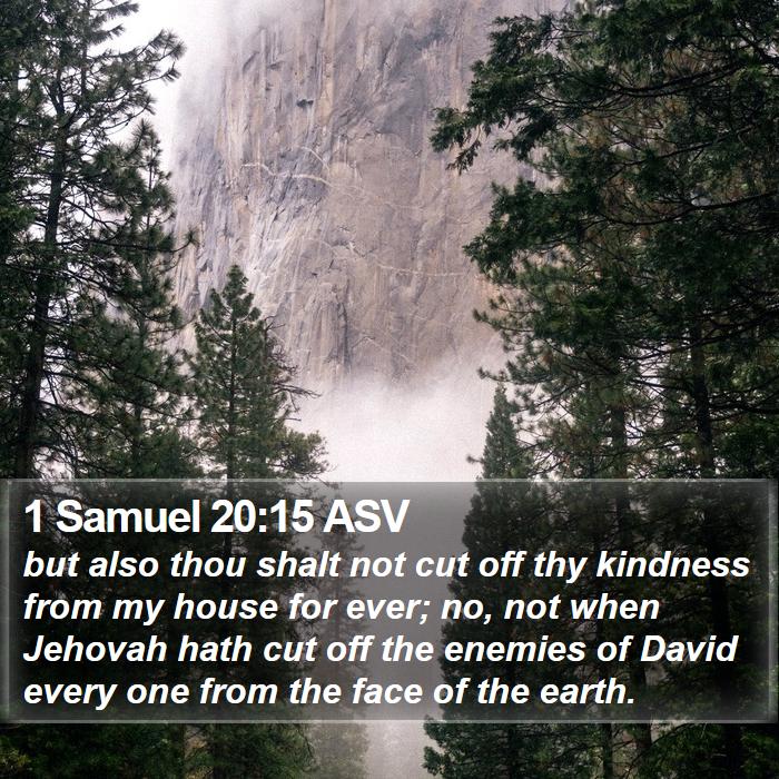 1 Samuel 20:15 ASV Bible Study