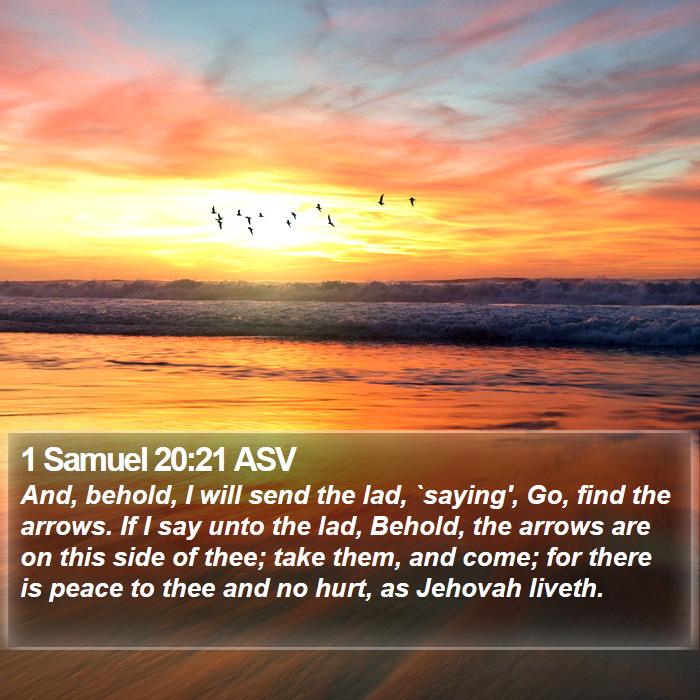 1 Samuel 20:21 ASV Bible Study