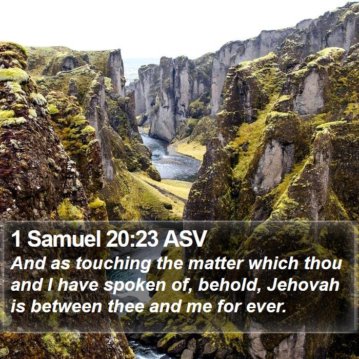 1 Samuel 20:23 ASV Bible Study