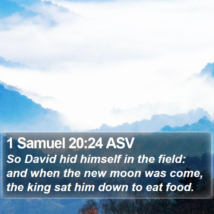 1 Samuel 20:24 ASV Bible Study