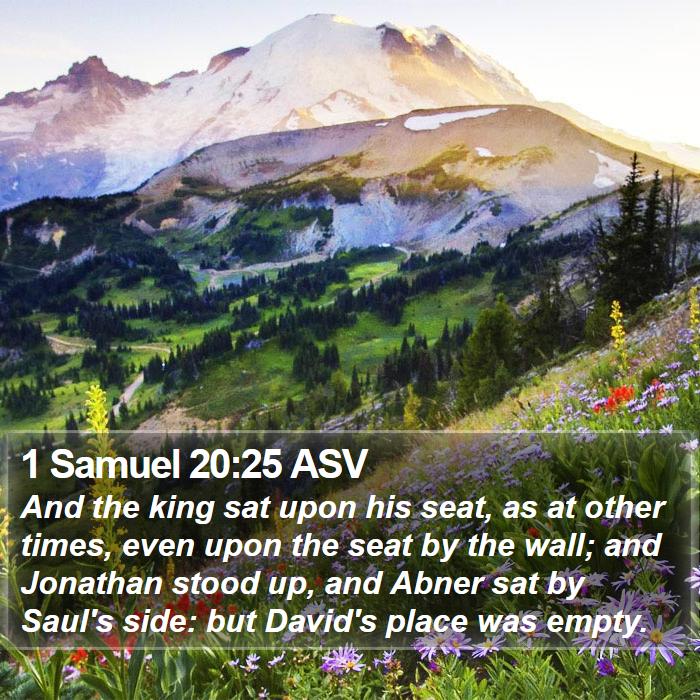 1 Samuel 20:25 ASV Bible Study