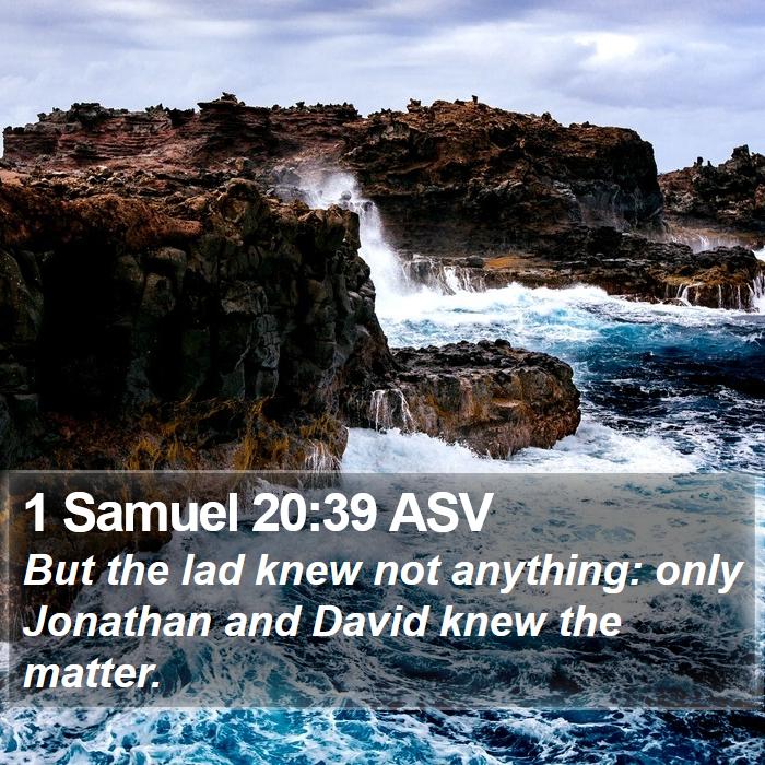 1 Samuel 20:39 ASV Bible Study